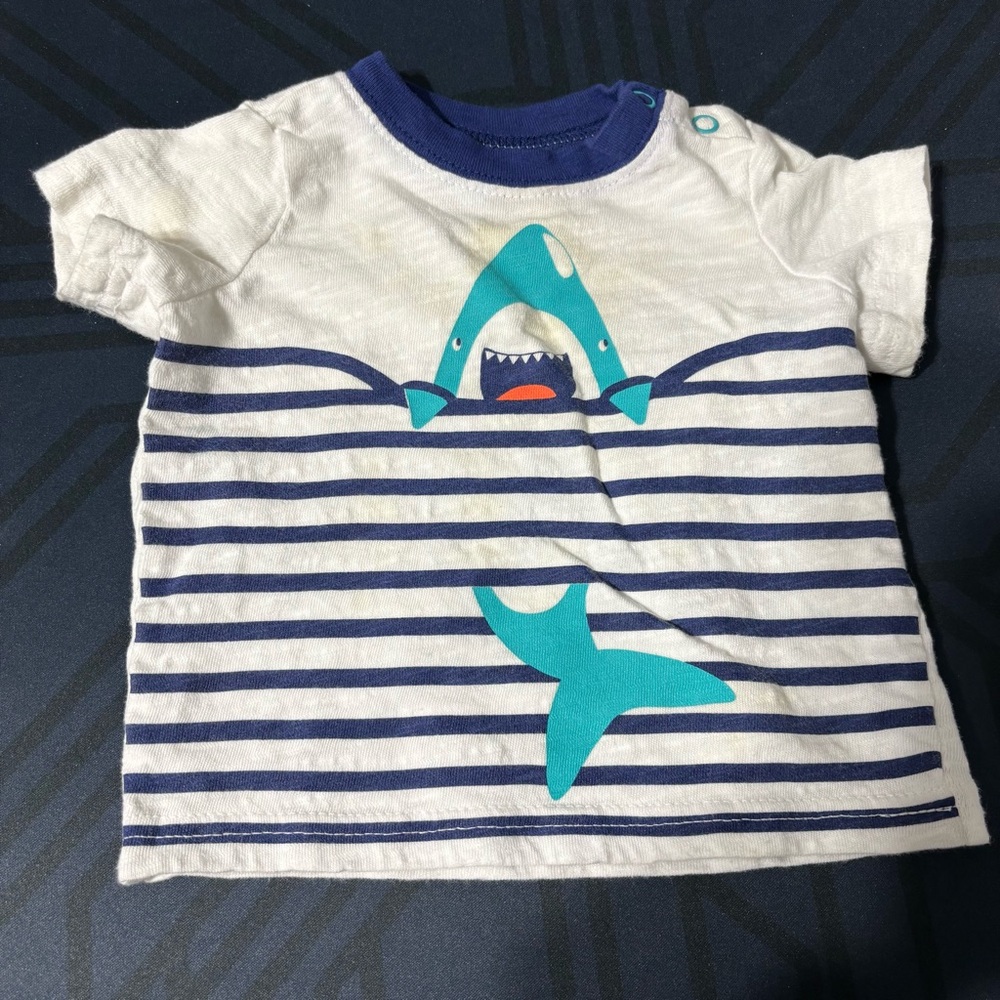 Carter's Nautical Blue and White Short Sleeve Tee